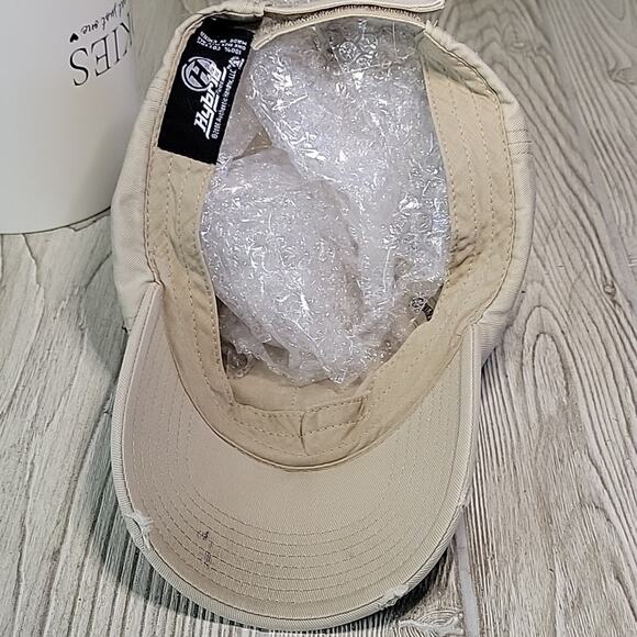 Hybrid Embroidered Hendrix Adjustable Back Hat Brown and Beige - Picture 7 of 9